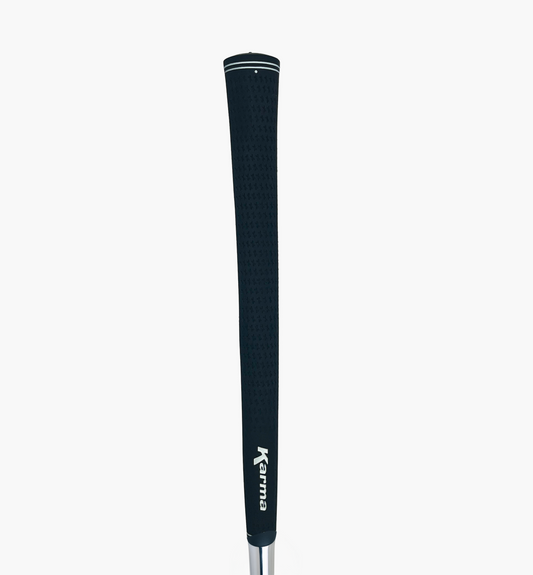 Cool blue and bright yellow golf grip